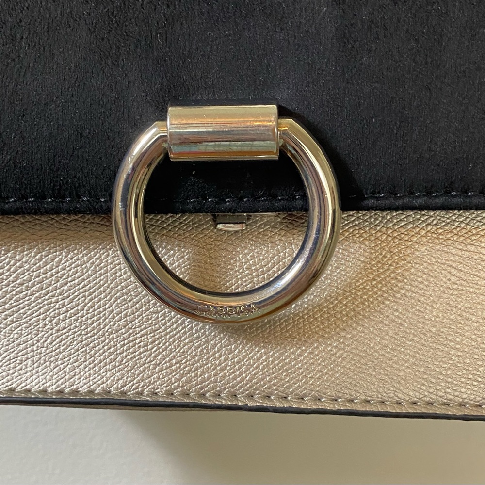 Carpisa Kuvera Mettalic Pebble Grain Faux Leather Structured Bag Cross Body - Picture 3 of 14